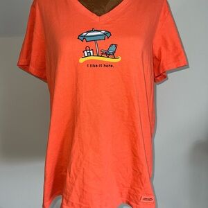 Life Is Good Orange Short Sleeve Tee